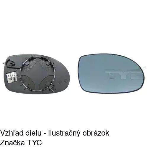 Sklo vonkajšieho zrkadla s držiakom 2332541E /POLCAR/ - obr. 1