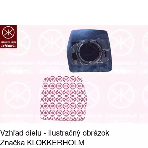 Sklo vonkajšieho zrkadla s držiakom 2395553E /POLCAR/ - obr. 2
