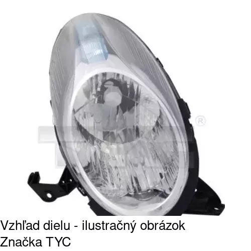 Hlavný reflektor 2707106E /POLCAR/