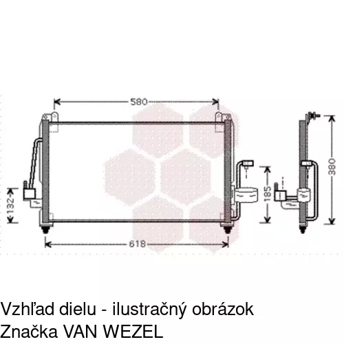 Chladiče klimatizácie 2923K8C1 /POLCAR/ - obr. 2