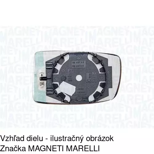 Sklo vonkajšieho zrkadla s držiakom 3003555M /POLCAR/ - obr. 3