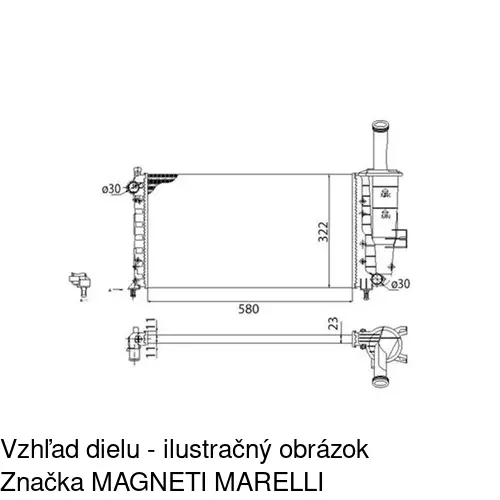 Chladiče vody 302208A1 /POLCAR/ - obr. 1