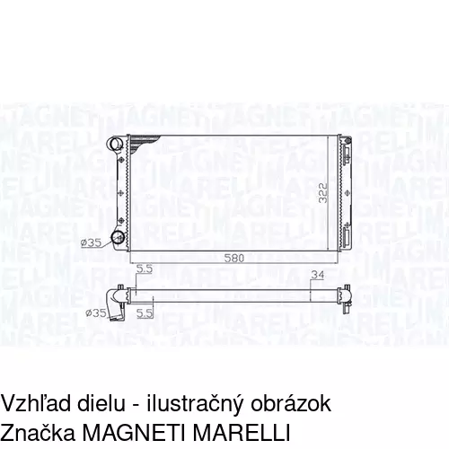 Chladiče vody 302208A4 /POLCAR/ - obr. 2