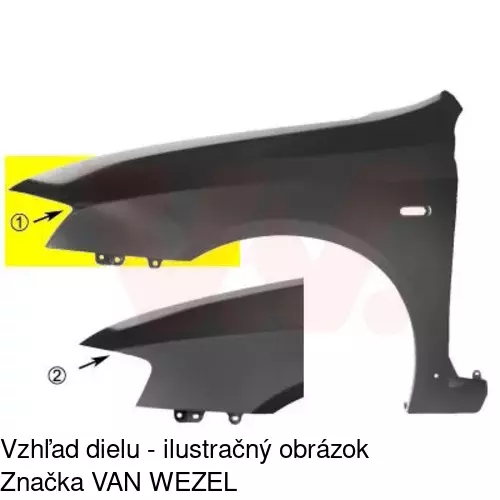 Predný blatník 303002-1 /POLCAR/ - obr. 1