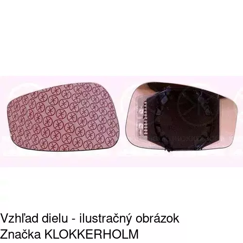 Sklo vonkajšieho zrkadla s držiakom 3030545E /POLCAR/ - obr. 4