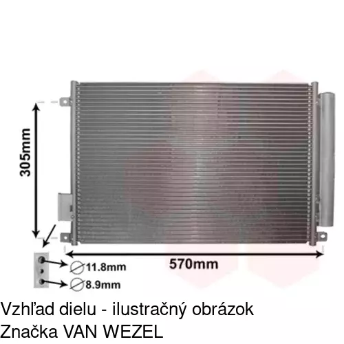 Chladiče klimatizácie 3035K8C1S /POLCAR/ - obr. 3