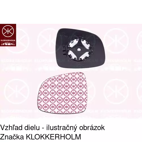 Sklo vonkajšieho zrkadla s držiakom 3075541M /POLCAR/ - obr. 2