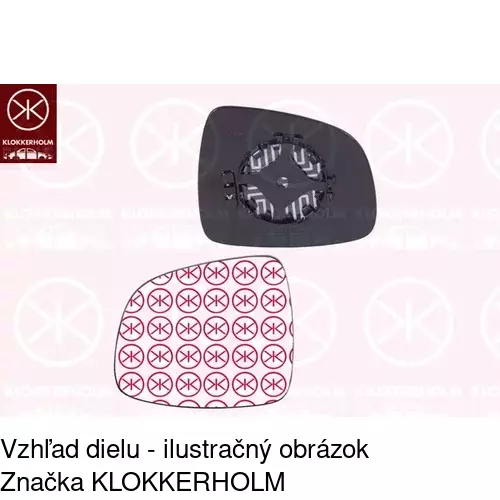 Sklo vonkajšieho zrkadla s držiakom 3075552E /POLCAR/ - obr. 2