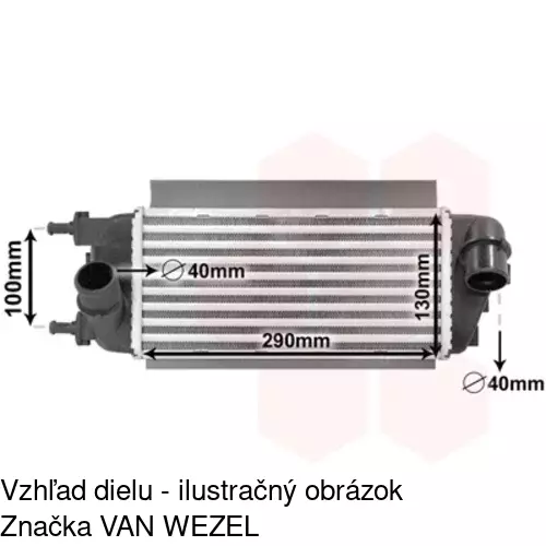 Chladiče vzduchu (Intercoolery) 30A1J81X /POLCAR/ - obr. 2
