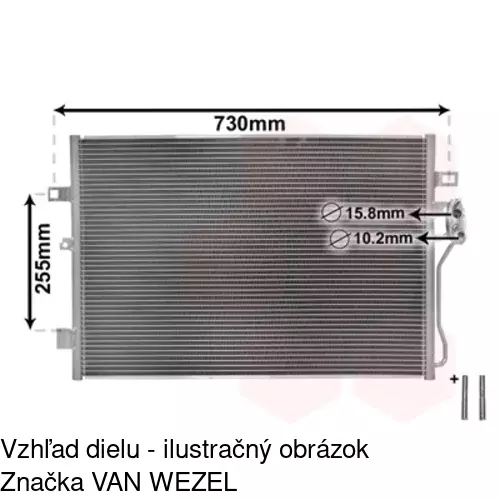 Chladiče klimatizácie 3140K8C2S /POLCAR/ - obr. 2