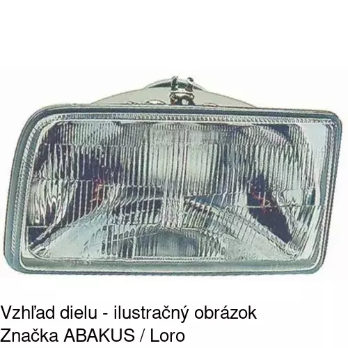 Hlavný reflektor 320810-E /POLCAR/ - obr. 2