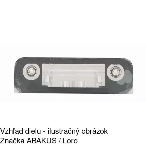 Svetlo na osvetlenie evidenčného čísla 3212957 /POLCAR/ - obr. 1
