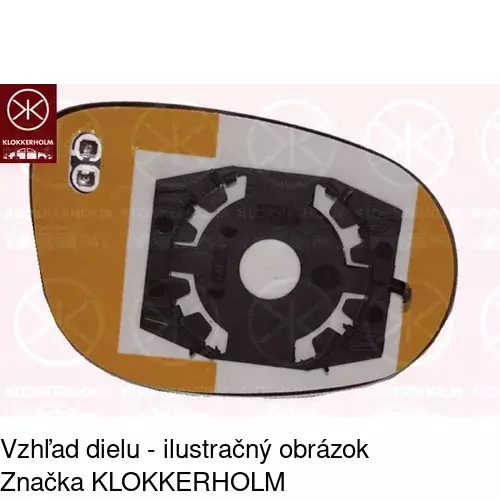 Sklo vonkajšieho zrkadla s držiakom 3233545E /POLCAR/ - obr. 2