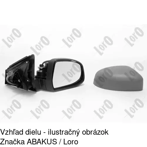 Sklo vonkajšieho zrkadla s držiakom 32C1555M /POLCAR/ - obr. 3