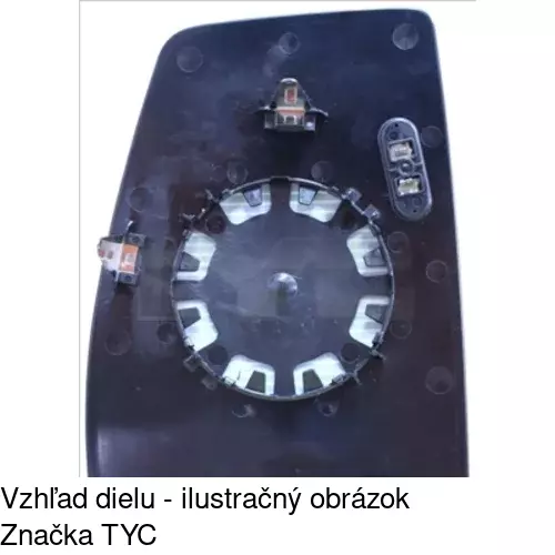Sklo vonkajšieho zrkadla s držiakom 32N1545M /POLCAR/ - obr. 1