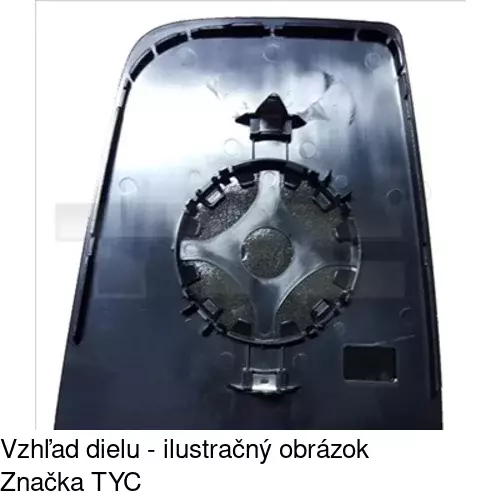 Sklo vonkajšieho zrkadla s držiakom 32N2543M /POLCAR/ - obr. 2