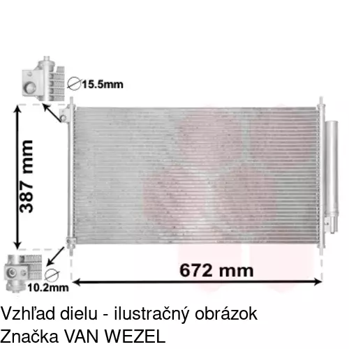 Chladiče klimatizácie 38C1K8C1 /POLCAR/ - obr. 1