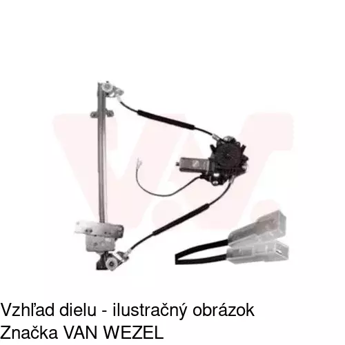 Mechanizmus sťahovania okna elektrický bez motora 4005PSG6 /POLCAR/ - obr. 1