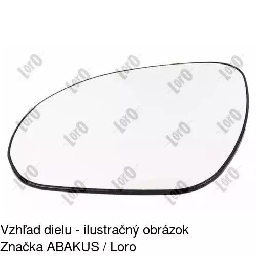 Sklo vonkajšieho zrkadla s držiakom 4015546E /POLCAR/ - obr. 1