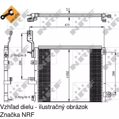 Chladiče klimatizácie 4043K8C1S /POLCAR/ - obr. 1