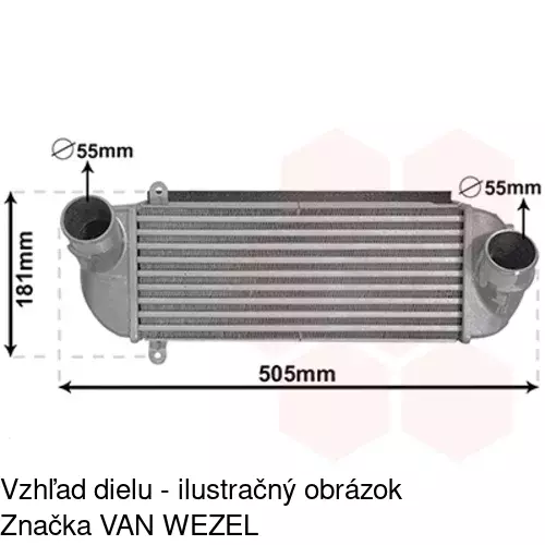 Chladiče vzduchu (Intercoolery) 4052J81X /POLCAR/ - obr. 1