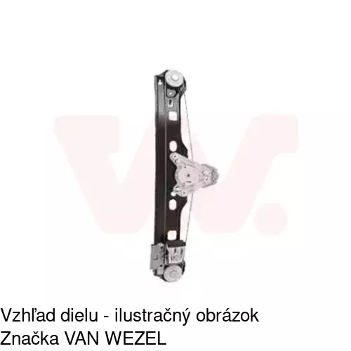 Mechanizmus sťahovania okna elektrický bez motora 5003PSG8 /POLCAR/ - obr. 2