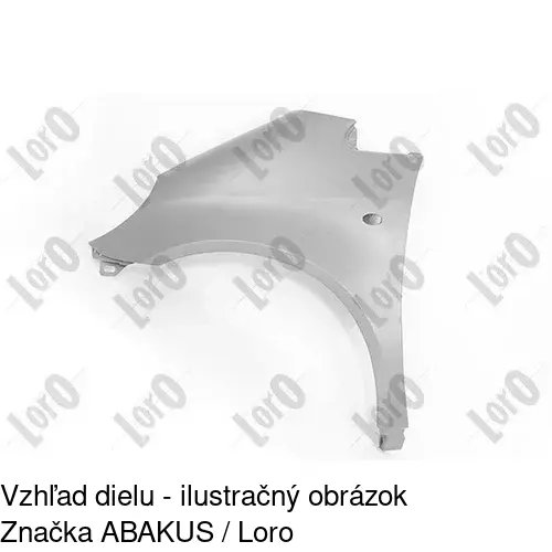 Predný blatník POLCAR 500501