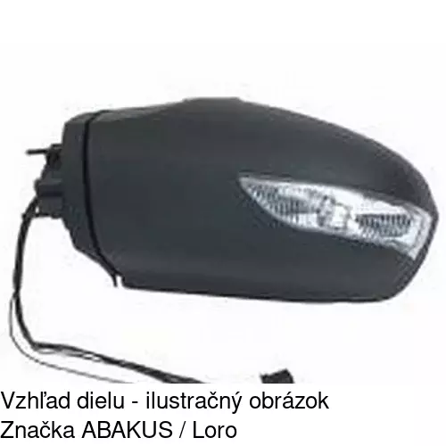Sklo vonkajšieho zrkadla s držiakom 5006546E /POLCAR/ - obr. 4