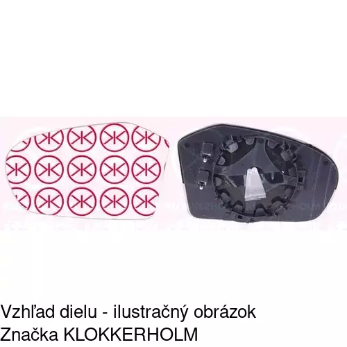 Sklo vonkajšieho zrkadla s držiakom 5006555M /POLCAR/ - obr. 1