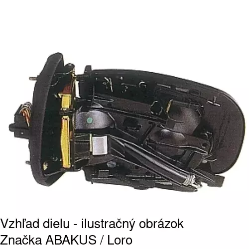 Sklo vonkajšieho zrkadla s držiakom 5015544E /POLCAR/ - obr. 1