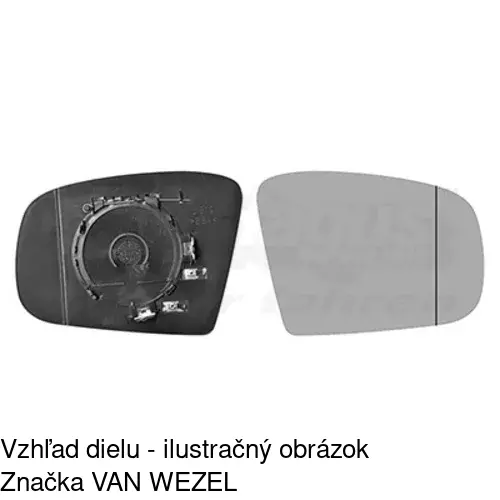 Sklo vonkajšieho zrkadla s držiakom 5044557E /POLCAR/ - obr. 5