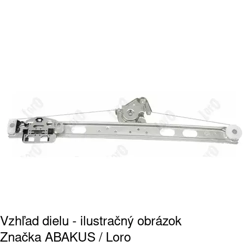 Mechanizmus sťahovania okna elektrický bez motora POLCAR 5044PSG3