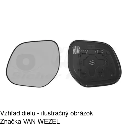 Sklo vonkajšieho zrkadla s držiakom 5266544M /POLCAR/ - obr. 3