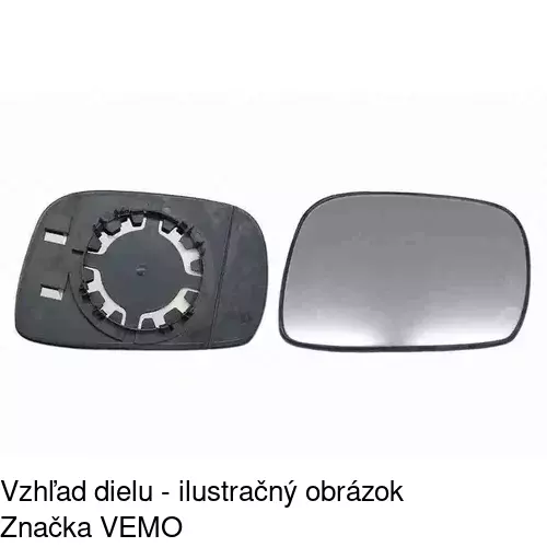 Sklo vonkajšieho zrkadla s držiakom 5503555M /POLCAR/ - obr. 2