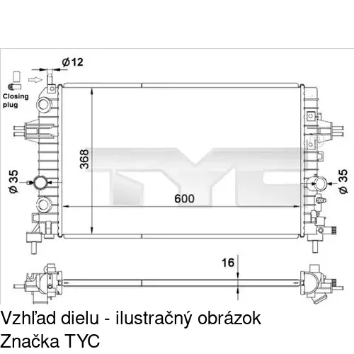 Chladiče vody 550908-2 /POLCAR/