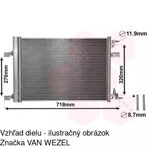Chladiče klimatizácie 5511K8C1S /POLCAR/ - obr. 4
