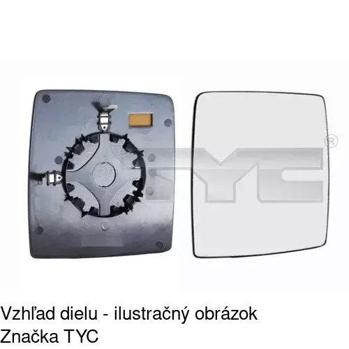 Sklo vonkajšieho zrkadla s držiakom 5556558M /POLCAR/ - obr. 1