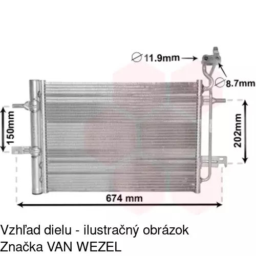 Chladiče klimatizácie 5559K83X /POLCAR/ - obr. 2