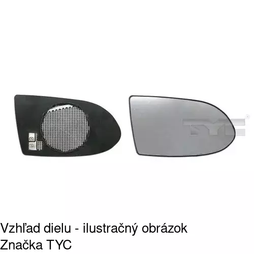 Sklo vonkajšieho zrkadla s držiakom 5560556M /POLCAR/ - obr. 5