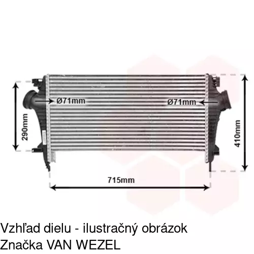 Chladiče vzduchu (Intercoolery) 55D1J8-1 /POLCAR/ - obr. 2