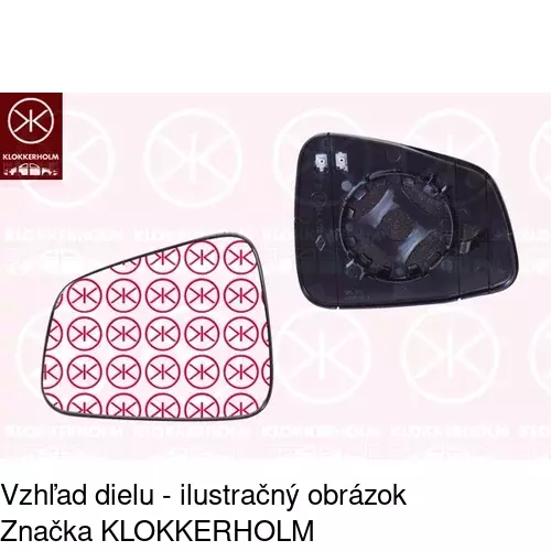 Sklo vonkajšieho zrkadla s držiakom 55L1545M /POLCAR/ - obr. 3