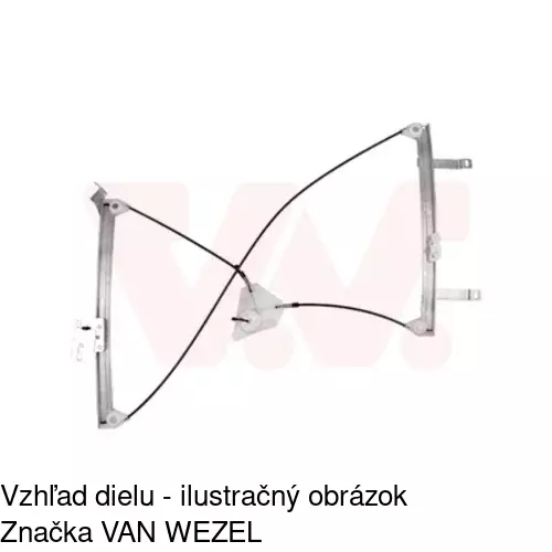 Mechanizmus sťahovania okna elektrický bez motora 5710PSG9 /POLCAR/ - obr. 4