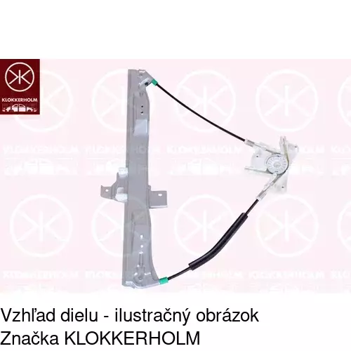 Mechanizmus sťahovania okna elektrický bez motora POLCAR 5748PSG1