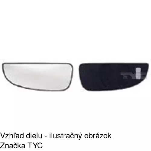 Sklo vonkajšieho zrkadla s držiakom 5770557E /POLCAR/ - obr. 2