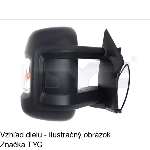 Sklo vonkajšieho zrkadla s držiakom 5770557E /POLCAR/ - obr. 3