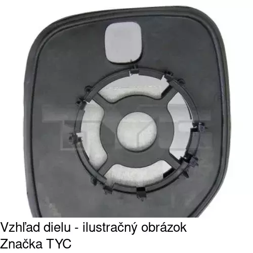 Sklo vonkajšieho zrkadla s držiakom 5790547M /POLCAR/ - obr. 1