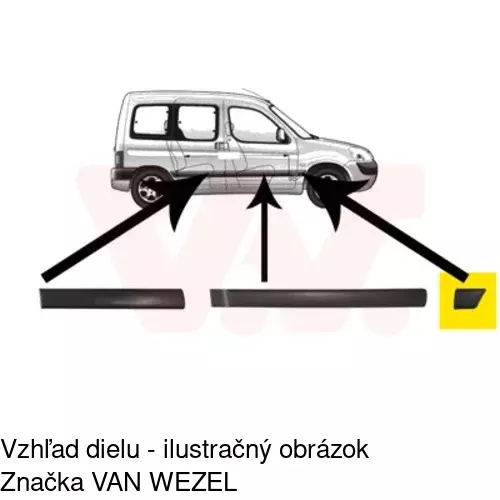 Lišta blatníka POLCAR 57910012