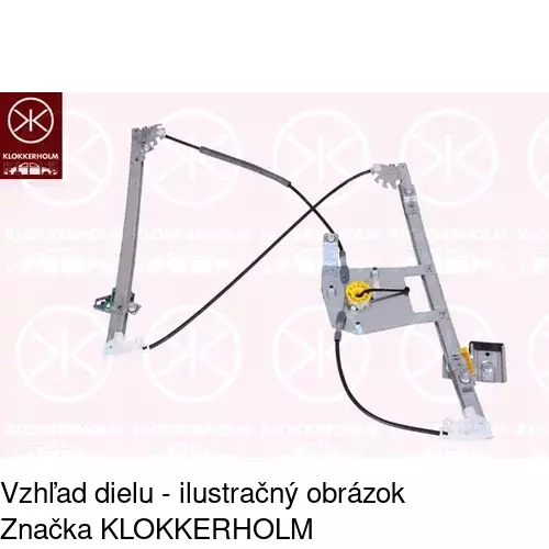Mechanizmus sťahovania okna elektrický bez motora POLCAR 57B1PSG2E