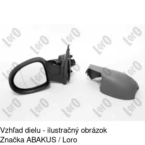 Sklo vonkajšieho zrkadla s držiakom 6001541M /POLCAR/ - obr. 3