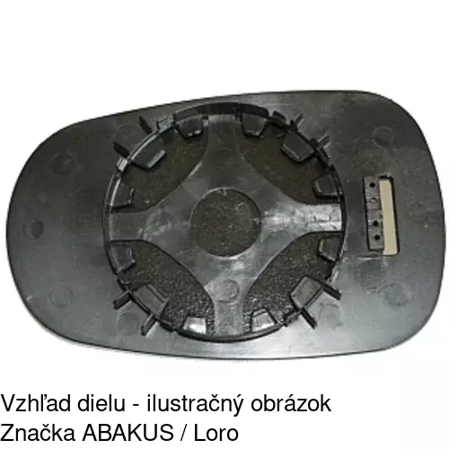 Sklo vonkajšieho zrkadla s držiakom 6007555M /POLCAR/ - obr. 4